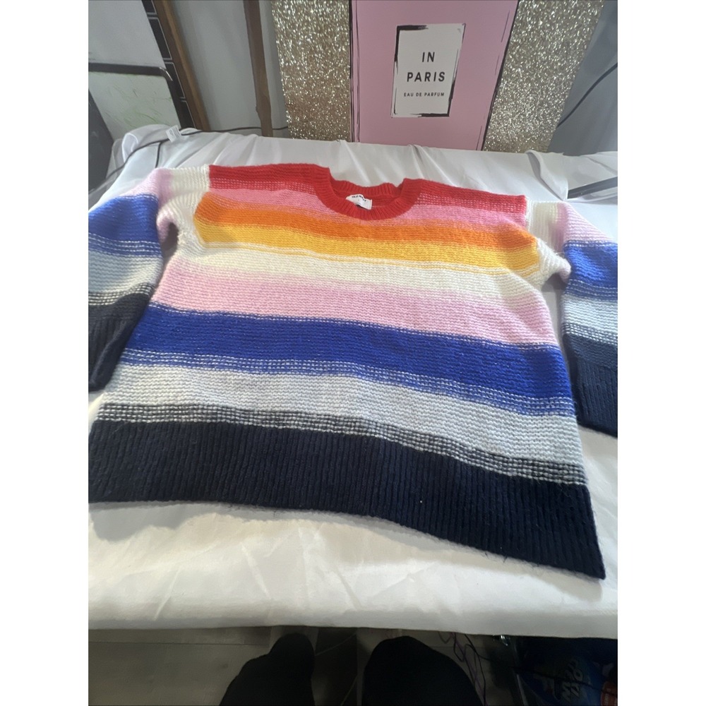 Old‎ Navy Womens Rainbow Knit Pullover Sweater  Beautiful  449Size L